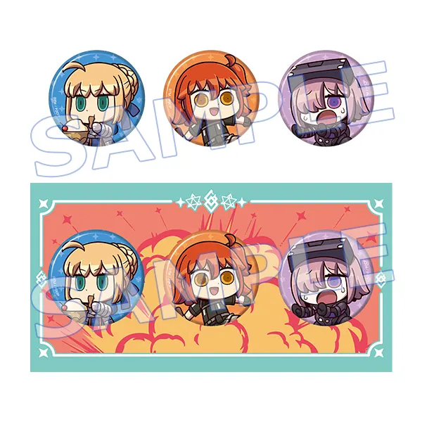 3-piece Can Badge Set (Riou new illustration)